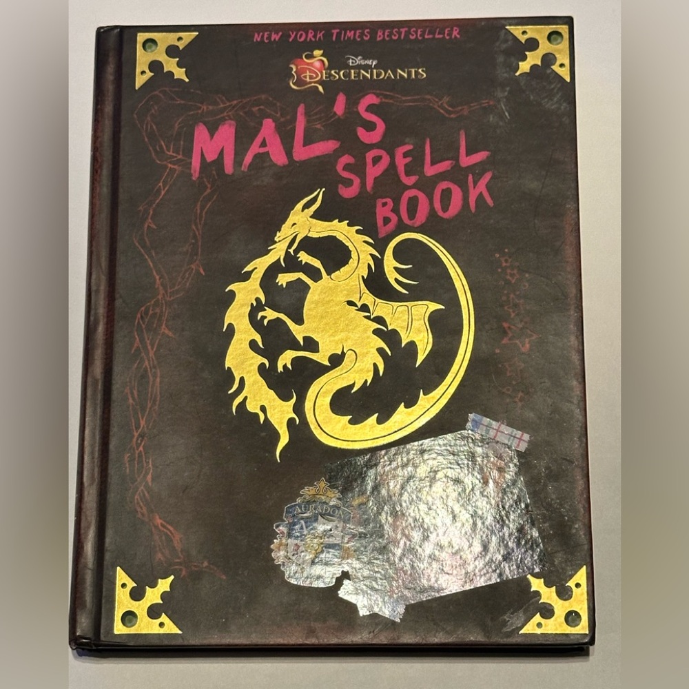 Disney Descendants Mal's Spell Book with Gold Dragon